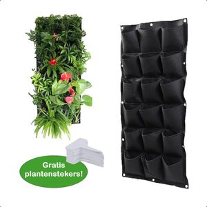 Verticale Moestuin Met Plantenstekers - 100x50cm 18-Vaks | Plantenrek - Kweekzak - Water