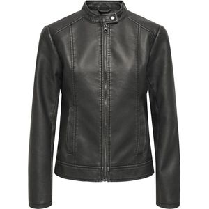 Jacqueline de Yong Jas Jdyetta Emily Wash Faux Leather Jkt 15328155 Phantom/washed Dames Maat - 34