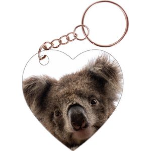Sleutelhanger hartje 5x5cm - Koala - Foto Close Up
