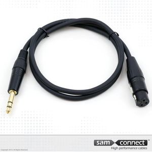 6.3mm stereo Jack naar XLR kabel, 10m, m/f | Signaalkabel | sam connect kabel