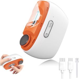 Elektrische nagelknipper 2-in-1 met LED en USB-oplaadbaar - Automatische nageltrimmer voor veiligheid en gemak