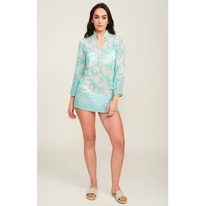 Pia Rossini - Lola Beach Tuniek Turquoise - maat L - Blauw