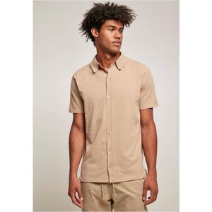 Urban Classics - Knitted shirt Overhemd - S - Beige