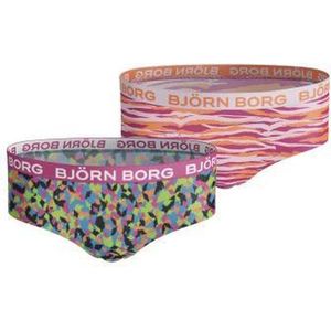 Bjorn Borg Sportonderbroek casual - 2p HIPSTER BB ARROWS & BB ZEBRA - blauw - vrouwen - 170