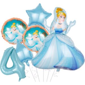 Assepoester ballon set - 92x67cm - Folie Ballon - Prinses - Themafeest - 4 jaar - Verjaardag - Ballonnen - Versiering - Helium ballon