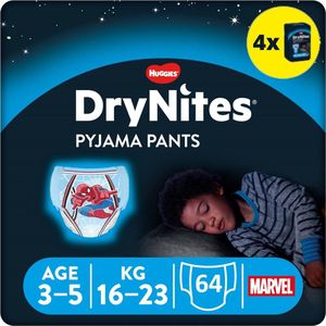 DryNites luierbroekjes - jongens - 3 tot 5 jaar (16 - 23 kg) - 64 stuks - extra voordeel