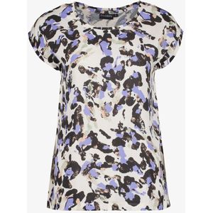 TwoDay dames T-shirt met print wit paars - Maat XL
