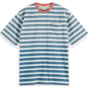 Scotch & Soda Yarn Dye Stripe Pocket T-shirt Heren T-shirt - Maat XXL