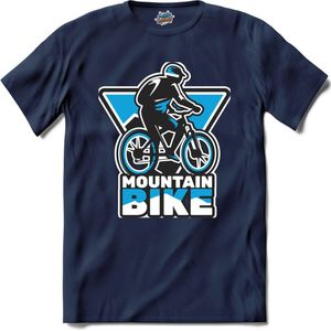 Mountain Bike | Mountain Bike - Fiets - Bicycle - T-Shirt - Unisex - Navy Blue - Maat 4XL