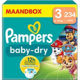 Pampers Baby-Dry - Paw Patrol-editie - Maat 3 (6kg-10kg) - 234 Luiers - Maandbox