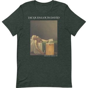 Caspar David Friedrich 'De Wandelaar boven de Nevelzee' (""Wanderer Above the Sea of Fog"") Beroemd Schilderij T-Shirt | Unisex Klassiek Kunst T-shirt | Heather Forest | M
