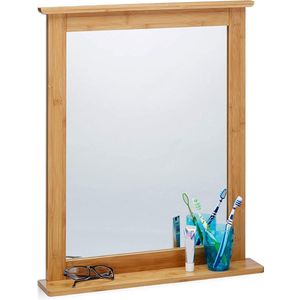 Wandspiegel, badkamerspiegel met plank, Groot spiegeloppervlak