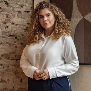 Witte Blouse van Je m'appelle - Dames - Plus Size - 52 - 1 maat beschikbaar