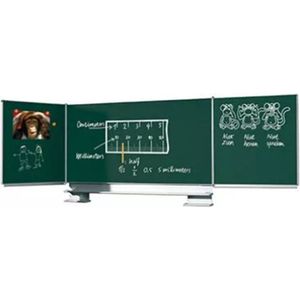 Krijtbord PRO - Vijfzijdig bord - Schoolbord - Eenvoudige montage - Geëmailleerd staal - Groen - 120x200cm