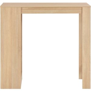vidaXL Bartafel met schap 110x50x103 cm eikenkleurig - Bartafel - Bartafels - Bistrotafel - Bistrotafels