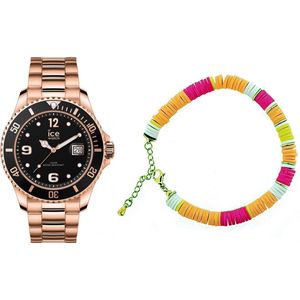 Ice Watch Gift box - ICE steel - Rose-gold - M - Multicolour jewel 020909 Horloge - Staal - Rosékleurig - Ø 40 mm