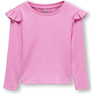 ONLY KMGSILJA L/S O-NECK FRILL JRS Meisjes Top - Maat 86