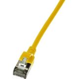 CAT6a U/FTP Ultraflex, 100% koper, geel, 0.5M - Netwerkkabel - Computerkabel - Kabel