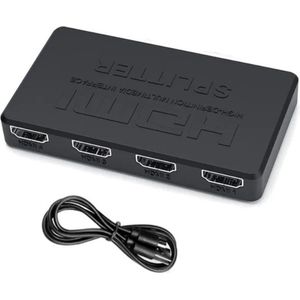 HDMI splitter 1 naar 4 - HDMI1.4 (4K 30Hz) - voeding via USB