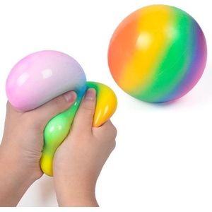 Hoogwaardige Kwaliteit Knijpbal / Stressbal / Fidget Slijmbal | Anti-Stress Speelgoed / Fidget  | Regenboog