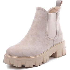 SmileFavorites® Chelsea boots - Beige - Suedine - Maat 39