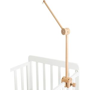 Houten Baby Mobiel Houder voor Babybedje en Luiertafel - 360 Graden Draaibaar en Hoogte Verstelbaar - Frame Bar voor Ophangen van Muziekdoosje, Windgong en Bedbel