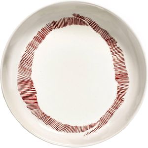 Serax Feast By Ottolenghi Diep Bord Ø22 White Stripes Red