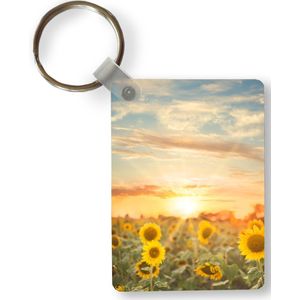 Sleutelhanger - Zonnebloem - Zon - Bloemen - Uitdeelcadeautjes - Plastic