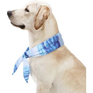 Koelhalsband - Cooling bandana - Blauw - Gel band - S