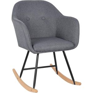 Luxe Schommelstoel Voor Volwassenen - Linnen - Donkergrijs - 80x48x69 cm