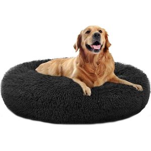 Hondenmand - Hondenbed Kalmerend Donut Wasbaar Zelfverwarmend Huisdierbed Groot Rond Pluche Voor Kleine/M/L (60cm/80cm/90cm/110cm)
