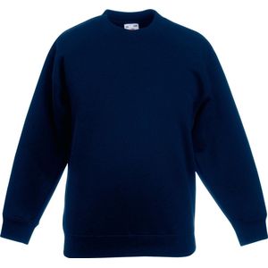Fruit of the Loom - Kinder Classic Set-In Sweater - Donkerblauw - 152-164