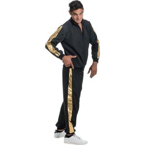 Rapper Outfit Zwart/Goud Volwassenen 2-Delig - Maat XL