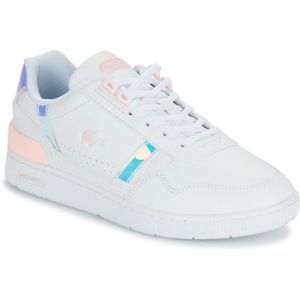 Lacoste Meisjes Sneaker T-Clip 124 3 SUJ White/Light Pink WIT 36