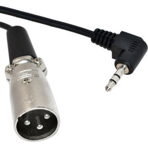 XLR (m) - 3,5mm Jack (m) haaks audiokabel - 3 meter