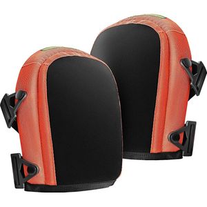 SHOP YOLO - Zachte kniebeschermers klassiek met 2 strepen - kniepads - kniekussen - plank - kniemat - Oranje/zwart
