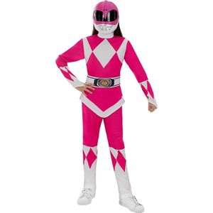 FUNIDELIA Power Rangers verkleedpak - Power Rangers Kostuum voor meisjes - Maat: 107 - 113 cm - Roze