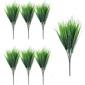 Decoratieve Kunstgras Decoratie UV-Bestendig voor Buiten - Binnen en Buiten - Kunstplant zonder Pot - Siergras voor Tuin en Terras - 6 Stuks