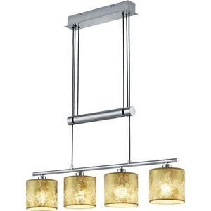LED Hanglamp - Torna Gorino - E14 Fitting - 4-lichts - Rechthoek - Mat Goud - Aluminium