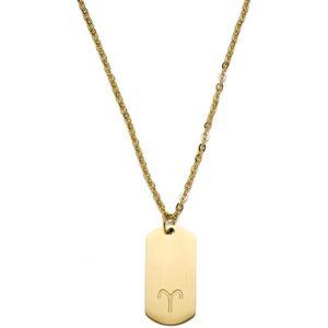 Lucleon - Heren - Roestvrij Staal Schakelketting - Goudkleurig