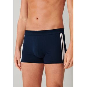 Schiesser Shorts 3-pack biologisch katoen strepen donkerblauw - 95/5 Heren Onderbroek - dunkelblau