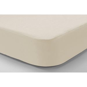 Topper Hoeslaken Extra Jersey - Eenpersoons - 90 x 200 cm - ECRU dubbel geweven extra sterk