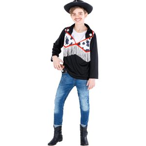 dressforfun - jongenskostuum cowboyhemd Sheriff 140 (10-12y) - verkleedkleding kostuum halloween verkleden feestkleding carnavalskleding carnaval feestkledij partykleding - 300535