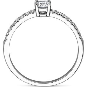 Gerhodineerd Zilver Ring Met Zirkonia 1338789