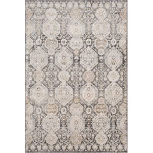 SURYA - LOTUS - Vintage oosters tapijt - zwart/beige