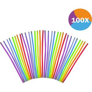 Fjesta Glowsticks - Glow In The Dark Sticks Met Connectors - Neon Party Breekstaafjes - Verjaardag Versiering - 100 Stuks - Multicolour