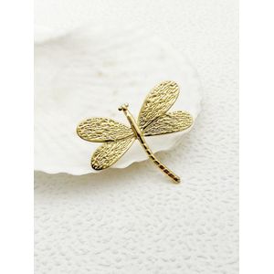 Ring - Goud - Libelle - Statement ring - Verstelbaar - Stainless steel sieraden