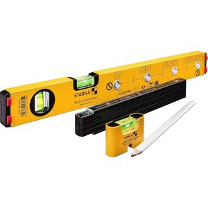 Elektrische Waterpas Kit 43 cm - Hoogwaardige Mini Waterpas en Duimstok Met Markeringsgaten
