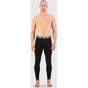 Mons Royale Thermobroek - Heren - Mens Cascade Merino Flex Legging 2024 - Thermokleding - Thermo ondergoed - Zwart - XXL