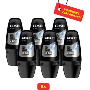 6x AXE ICE CHILL DEODORANT ROLLER 6x 50 ML - Voordeelverpakking!